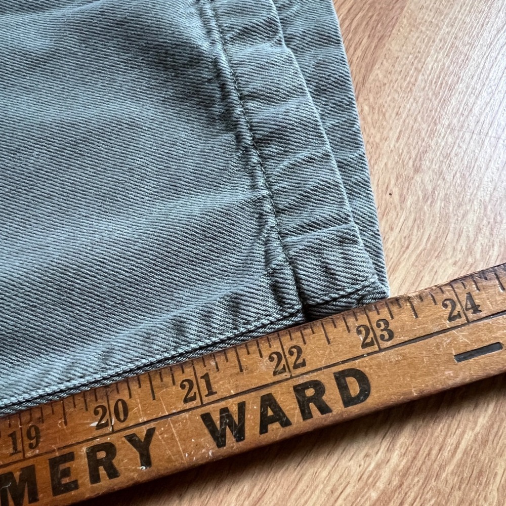 Gap Denim Pull-On Barrel Pants Womens Large Short Olive Green Utility Cool Girl - Picture 7 of 9